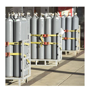 फोर्कलिफ्ट के लिए स्टैकेबल गैस बोतल ऑक्सीजन सिलेंडर भंडारण पिंजरे के परिवहन के लिए स्टैकिंग मेटल स्टील पैलेट केज - Product Image 2