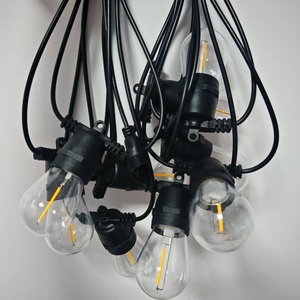 Guirlande lumineuse étanche S14 <span class=keywords><strong>de</strong></span> 48 pieds pour mariages, cafés, patios, fêtes et festivals – Vente en gros - Product Image 6
