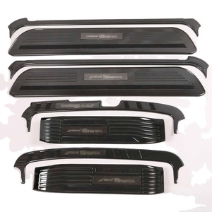 WZXD - Protectores de Umbral de Puerta con LED, Acero Negro para H1 2019 - Product Image 5