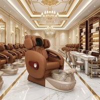 Fauteuil de pédicure électrique inclinable et réglable pour salon de manucure moderne de Foshan, avec spa pour les pieds et fonction massage