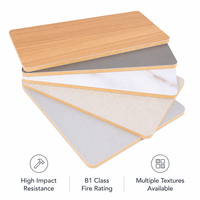 Panneau mural moderne en placage de bois de bambou carbonisé, étanche et ignifuge, 8 mm, 1220x2800 mm, panneau en cristal de carbone pour salle de bain et hôpital