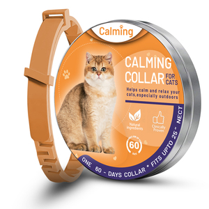 Groothandel fabrieks prijs 38cm siliconen kalmerende halsband voor katten waterdicht verstelbare lengte kalmerende kattenhalsband - Product Image 2