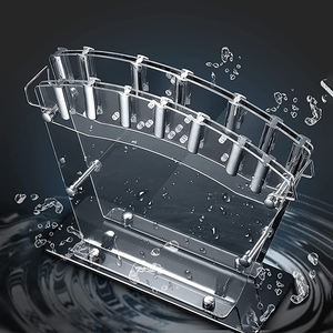 <span class=keywords><strong>Cuchillos</strong></span> de cocina <span class=keywords><strong>profesionales</strong></span> de acero inoxidable, raspador de parrilla negra, afilador de carbono, juego de <span class=keywords><strong>cuchillos</strong></span> chinos con soporte acrílico, 16 piezas - Product Image 3