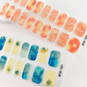 Five & Ten GMPC/Sedex/ISO/EUDR Vente en gros de bandes de gel pour nail art sans UV avec feuille métallique et paillettes, bandes de gel imperméables pour <span class=keywords><strong>ongles</strong></span> - Product Image 4
