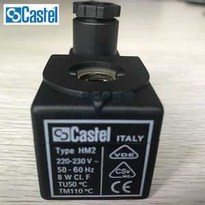 Bobine d'électrovanne Castel HM2 220-230V 50-60Hz 8W pour pièces de réfrigération - Product Image 1
