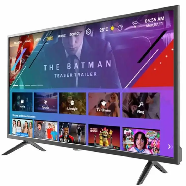 Accept Custom logo Smart TV Full HD 1080P 4k 32 42 43 50 55 65 75 Inch Android LED TV Flat Screen Television