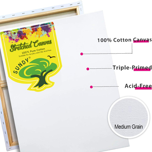 <span class=keywords><strong>Tela</strong></span> Bianca <span class=keywords><strong>per</strong></span> Artisti di Grandi Dimensioni in Cotone con Tripla Preparazione, Intelaia - Product Image 6