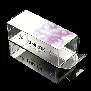 Boîte pliable en PVC sur mesure à couvercle rabattable, haute transparence, en plastique, pour cosmétiques, articles médicaux, jouets, papeterie, présentoir cadeau, vente en gros, ensemble OEM - Product Image 1