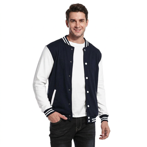 Factory Wholesale Custom Logo Front Baseball Varsity Winter Jacket Breathable Stand Collar Men's Regular Fit Good Quality - Product Image 1