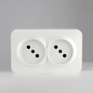 16A PC Material EU Standard 4 Pin Outlet Plug Russian Electric Surface Mounted Electrical Home Use Plastic European Wall Socket