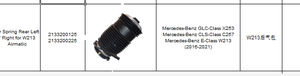 Nuevo Resorte Neumático Trasero para Suspensión de Aire W213 C238 W253 X290 W257 C257, Bolsa de Resorte de Suspensión Neumática 2133200125 2133200225 - Product Image 6