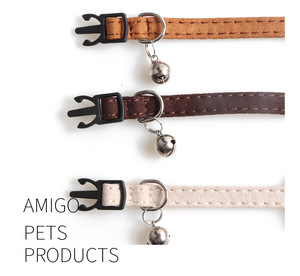 Collar para Gato Personalizado al por Mayor, Collar de Lujo para Cachorro Pequeño con Hebilla de Seguridad, Collar para Gato con Lazo y Campana - Product Image 6