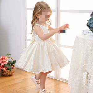 Kindermode Zomer Mouwloze Geborduurde Prom Jurk Kid Strik Kleding Baby Meisje Jurken - Product Image 2