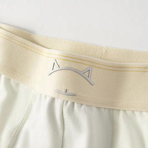 <span class=keywords><strong>Intimo</strong></span> in tinta unita 2025 nuovo modello da <span class=keywords><strong>uomo</strong></span>-cintura comoda, senza cuciture e traspirante con Logo-pantaloni svasati in stile giovanile - Product Image 3