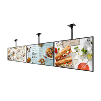 32 "43" 49 "55" signalisation numérique panneau d'affichage de restauration rapide restaurants lecteur à travers le panneau de menu écran de menu publicitaire