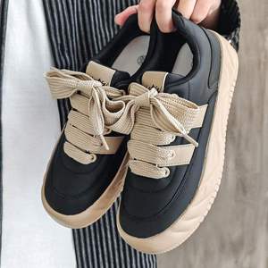 New Men Retro Low Top Casual Sneakers, Thick Sole <b>Height</b> <b>Increasing</b> German Trainer Style Board <b>Shoes</b> for Daily Wear - Product Image 2