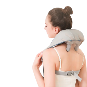 Cordless Electric 6D <b>Heating</b> Shiatsu Kneading Neck & Shoulder <b>Massager</b> <b>with</b> Infrared & Strap Timing Control - Product Image 4
