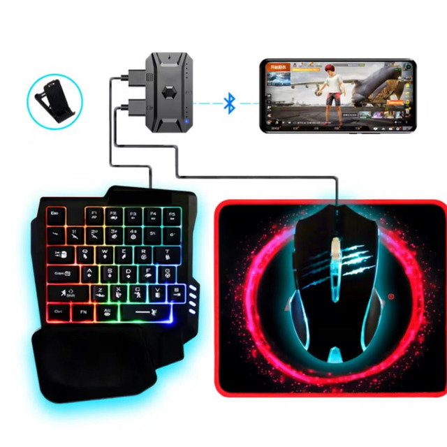 Keyboard Mouse Converter Portable Mobile Game Adapter M1 Pro BT5.0 Connection Support for Android IOS System Controller