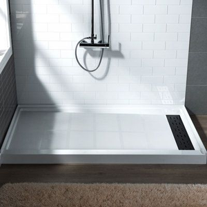 Wiselink <span class=keywords><strong>Receveur</strong></span> <span class=keywords><strong>de</strong></span> <span class=keywords><strong>douche</strong></span> décoratif autoportant <span class=keywords><strong>à</strong></span> base haute Plateau <span class=keywords><strong>de</strong></span> <span class=keywords><strong>douche</strong></span> <span class=keywords><strong>à</strong></span> surface solide avec design encastré - Product Image 3