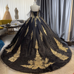 ชุดราตรีเอ็มไพร์สีดำสีทองสำหรับสาวๆแฟชั่น LSRZ16 Jancember - Product Image 5