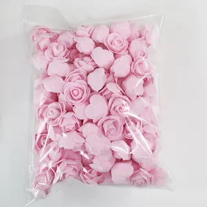 500 Uds Flor de espuma rosa de San Valentín de alta calidad flor PE para decoración DIY