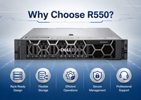 Servidor en Rack 2U PowerEdge R550 de Alta Calidad con Procesador Intel Xeon para Almacenamiento de Bases de Datos y Alojamiento de Máquinas Virtuales