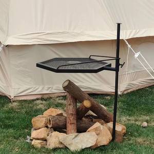 Brasero de Hierro Metálico Simple para Acampar al Aire Libre, Parrilla Portátil para Barbacoa, Fogón, Rejilla para Cocinar, Ecológico y Duradero - Product Image 1