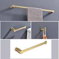 Porte-serviettes, porte-rouleaux de papier, patère simple et anneau à serviette en laiton brossé moleté de luxe pour salle de bain et cuisine