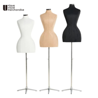 Mannequin de couturière en PE pour femme, buste supérieur, forme de robe pour l'affichage de costumes professionnels, vente chaude
