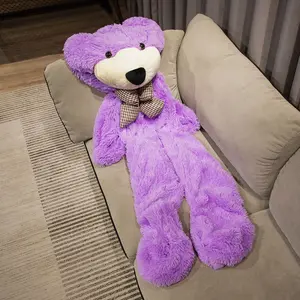 Popular pelúcia urso pele rosa cor tamanho grande urso brinquedos fábrica recheado rosa pelúcia ursinho