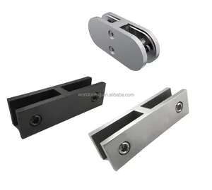 YL Top-ranked stainless railing glass to glass clamp 316 black