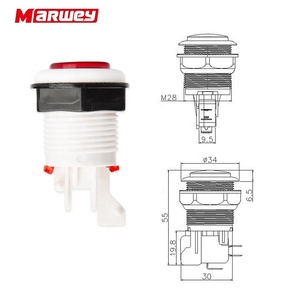 ماروي ألوان مختلفة آلة لعبة الورق الملحقات البلاستيك زر ضغط التبديل أزرار لعبة الورق - Product Image 6