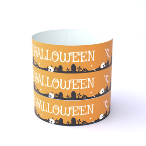 Bracelets en papier Happy Halloween bon marché, Bracelets étanches en Tyvek pour la fête d'Halloween Dragonne jetable - Product Image 2