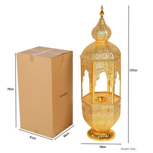 Quemadores de Aromaterapia de Hierro Galvanizado con Diseño de Castillo Dorado, Adornos para Sala de Estar de Oriente Medio, Dubái, Incensario de Carbón Vegetal, Ambiente - Product Image 6