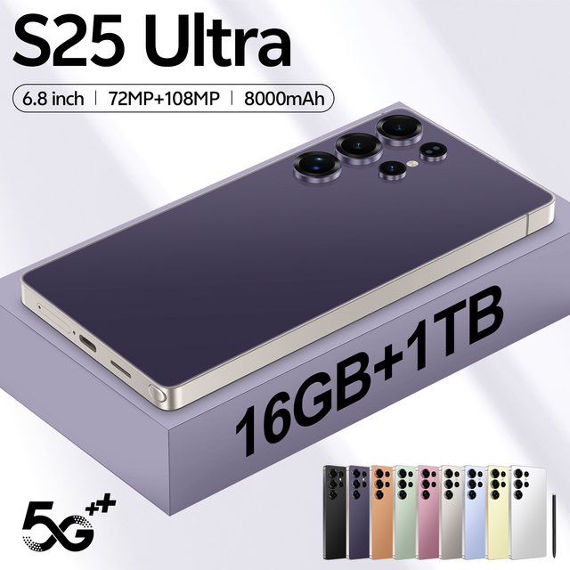 2026 Global Version S25 Ultra Smartphone 5G 16GB+1TB 6.8'' 200MP Android 15 Dual SIM Unlocked