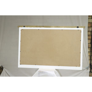 Espejo de Pared Muro Blanco y de Madera Natural con Marco Rústico y Estante de Exhibición - Product Image 6