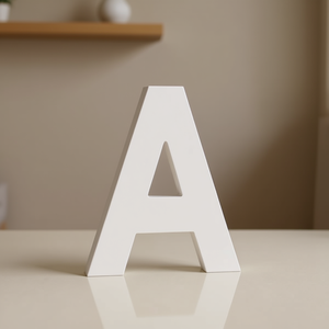 Lettera A in legno bianca da 12 pollici per decorazione da parete - Product Image 3