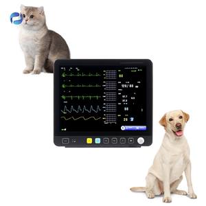 ポータブル15インチABSリチウム電池式ペット動物獣医患者モニターポータブル獣医<span class=keywords><strong>ECG</strong></span>診断装置中国製 - Product Image 2
