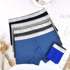 กางเกงบ็อกเซอร์ชายผ้าฝ้ายสีพื้น - Product Image 2