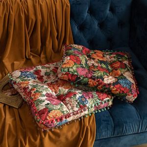 Wholesale Premium Yoga Meditation Pillow Chair Sofa Seat Square Cushion With Flower - Product Image 4
