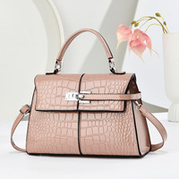 Sac à main en cuir de luxe pour femme, motif crocodile, élégant, sac bandoulière pour femme, pour les trajets quotidiens