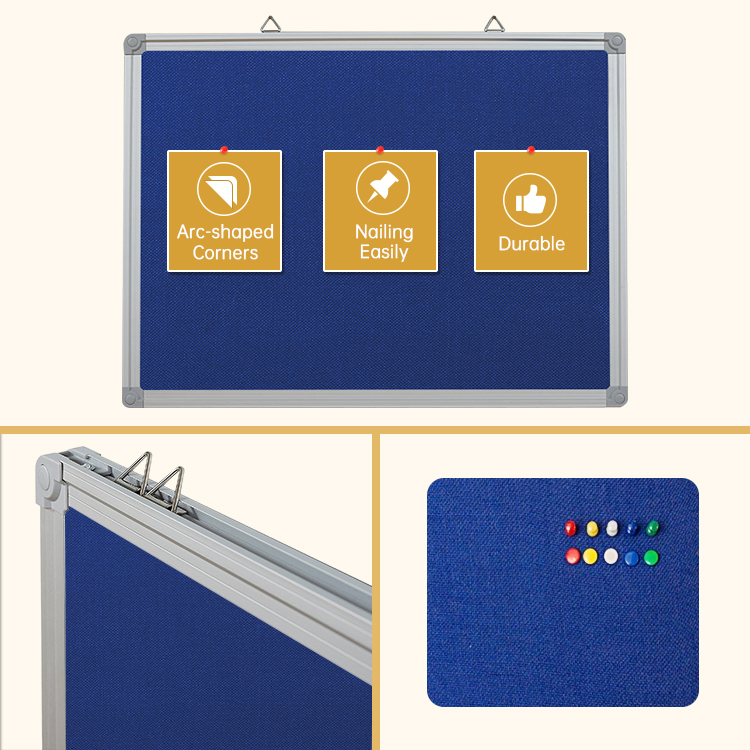 Доска для уведомлений, матерчатая пробковая алюминиевая двухсторонняя фетровая доска для уведомлений