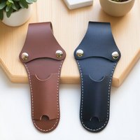 Briquets de poche de support de tuyau en cuir PU portables et accessoires pour fumer avec étui de taille pratique