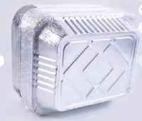 Boîte à lunch jetable en aluminium alimentaire, contenants dorés et argentés avec couvercle micro-ondable pour aliments chauds et plats à cuire