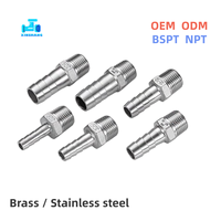 Raccord Pagode Fileté en Acier Inoxydable NPT BSPT 1/8''~2'' SS304, Raccord Mâle-Femelle à Soufflet, Raccord de Tuyau à Cannelette, Raccords de Tuyauterie OEM ODM