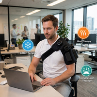 Appareil de cryothérapie portable sans fil, appareil de compression chaude et froide, masseur 3-en-1 pour soulager la douleur des épaules et des genoux