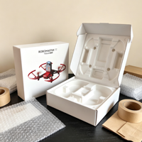 Boîte cadeau en papier mat blanc pour Tello Talent Robomaster TT Mini Quadcopter, impression de logo personnalisée, étui d'emballage pour drone