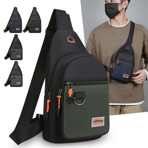 Men's Chest Bag Oxford Cloth Crossbody Bag Fashionable For Commuting Travel Casual Use Army Green Dark Blue Gray Black - Product Image 2