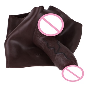 Big Testicles Black 24.5cm Long Hollow <b>Dildo</b> High Waist Boxer Shorts Silicone Penis Enlarger Extender Fetish Toys for Couples - Product Image 4