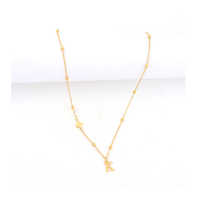 Collier pendentif boule étoile en acier inoxydable étanche à la mode avec cadeau de chaîne de corde pour les femmes d'Inde - Product Image 1